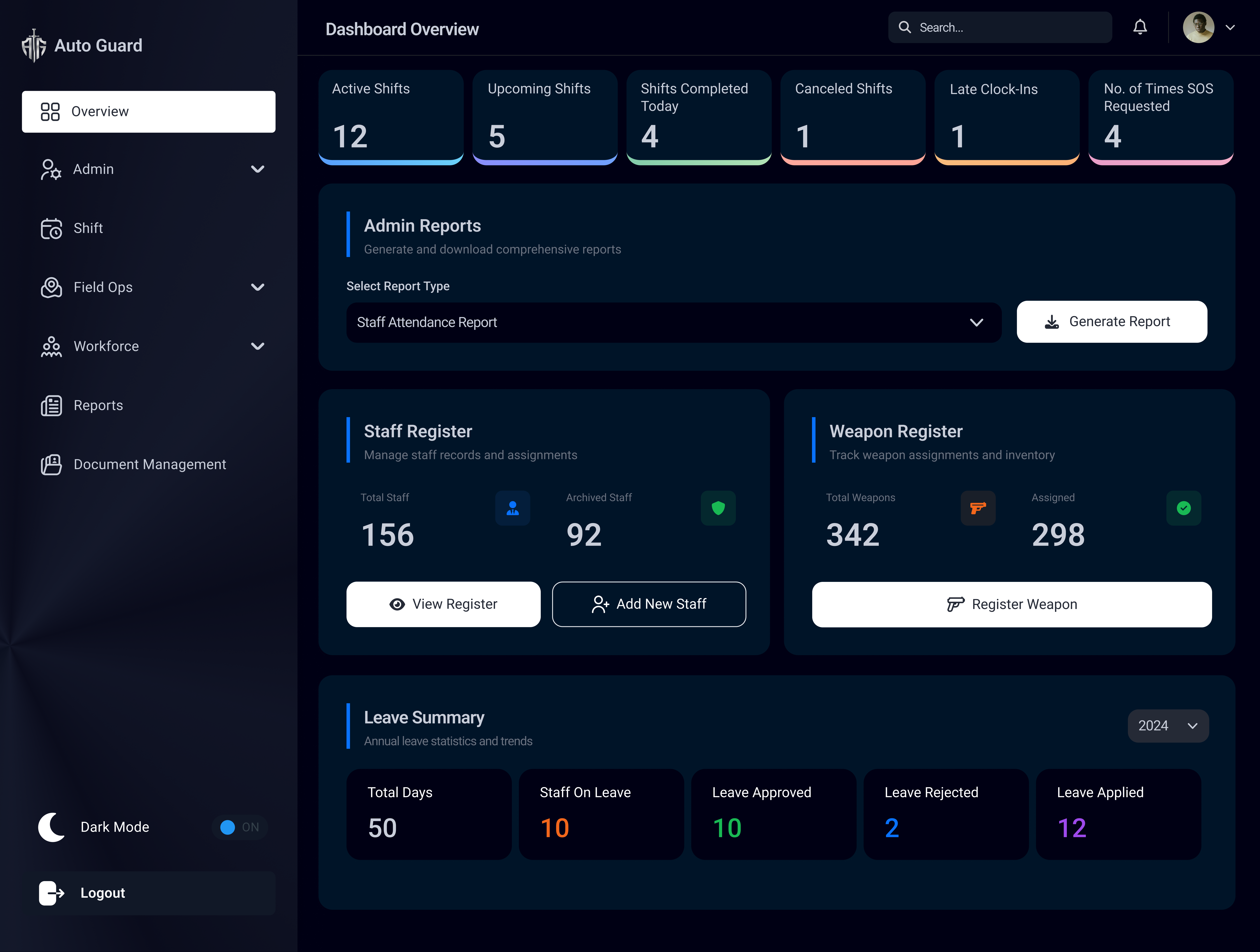 AutoGuard control-room preview